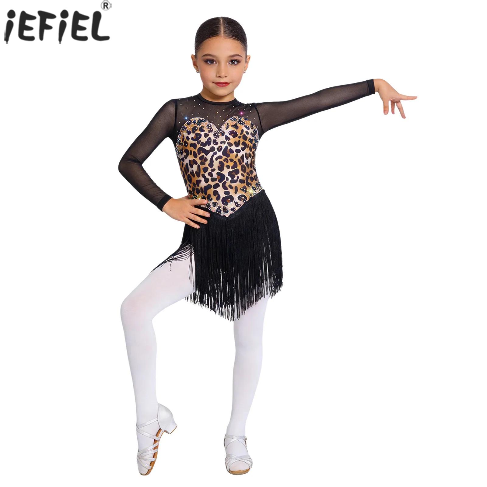 Street Fashion Kids - Dziewczęca sukienka do tańca latynoamerykańskiego z