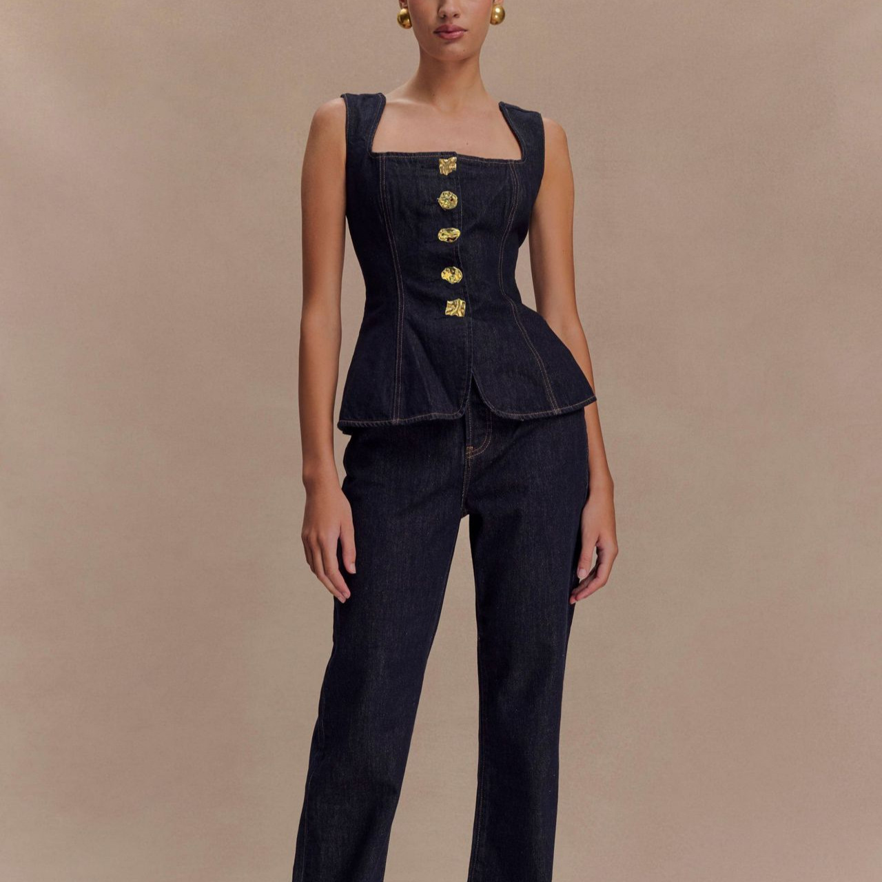 Street Fashion Vest - Letnie komplety damskie z denimu na