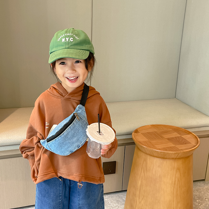 Street Fashion Kids - Modne dżinsowe nerki dziecięce, rekreacyjne torby