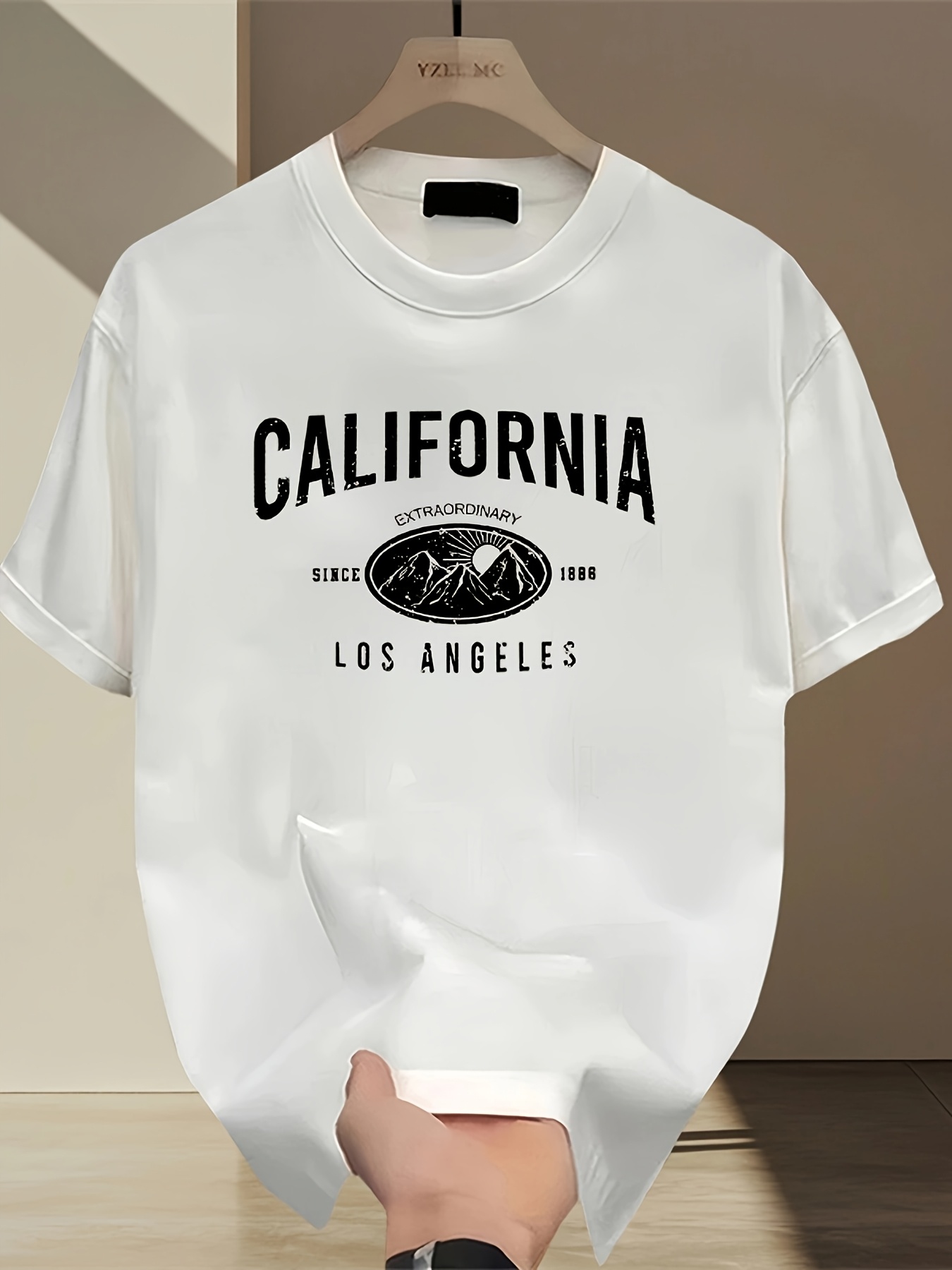 Street Fashion California - Koszulka z napisem California, okrągły dekolt,