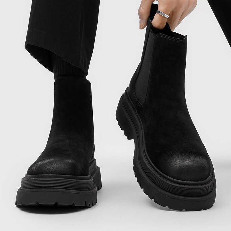 Street Fashion England - Męskie buty w stylu angielskim, wysokie