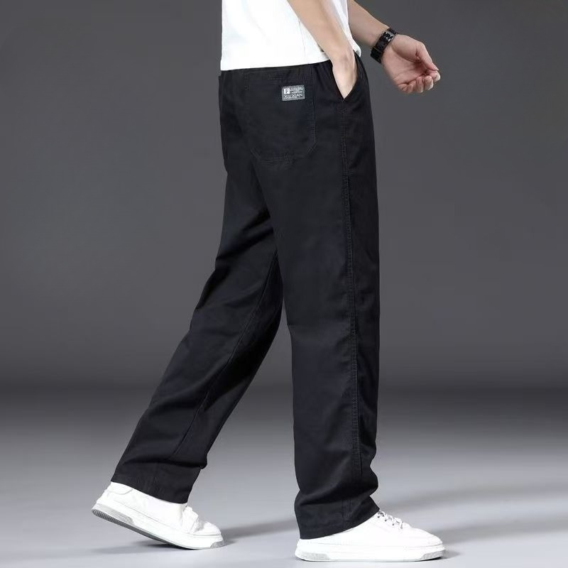 Cargo Pant Wide - Męskie letnie bawełniane spodnie cargo o