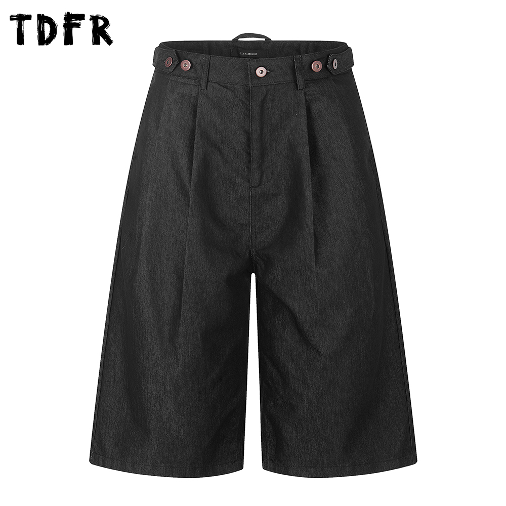 Cargo Pant Wide - Męskie plisowane spodnie cargo z kieszeniami,