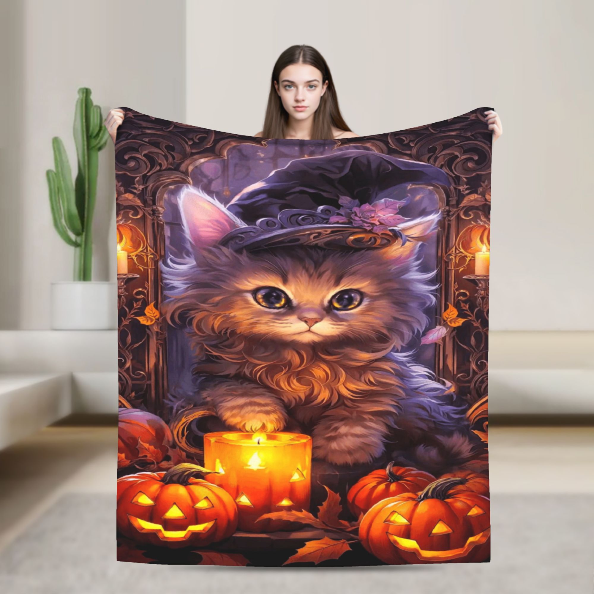 Street Fashion Loverboy - Koc na Halloween z czarnymi kotami