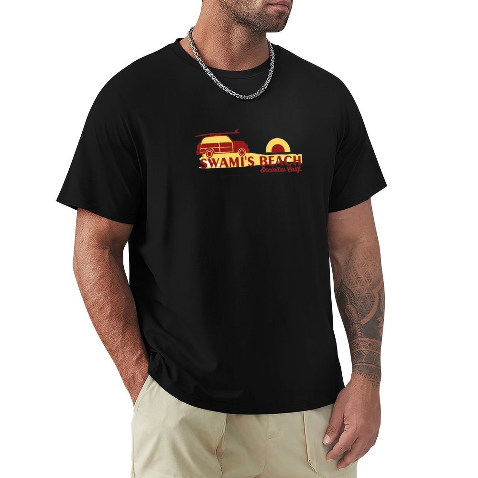 Street Fashion California - Plaża Swami's - Kalifornia. T-shirt w