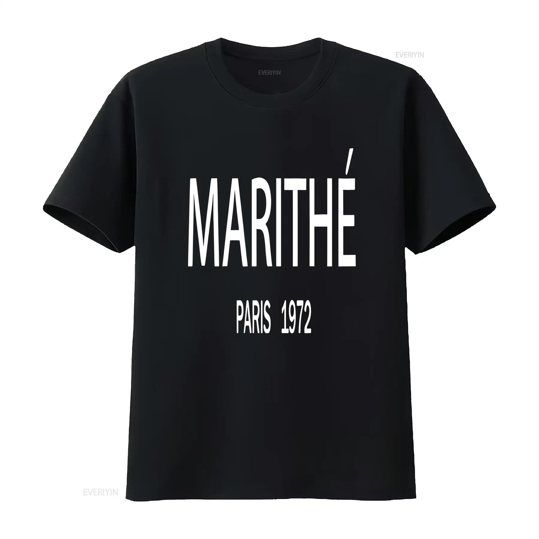 Street Fashion In Paris - Koszulka Marithe Vintage 1972 Paris Lourd