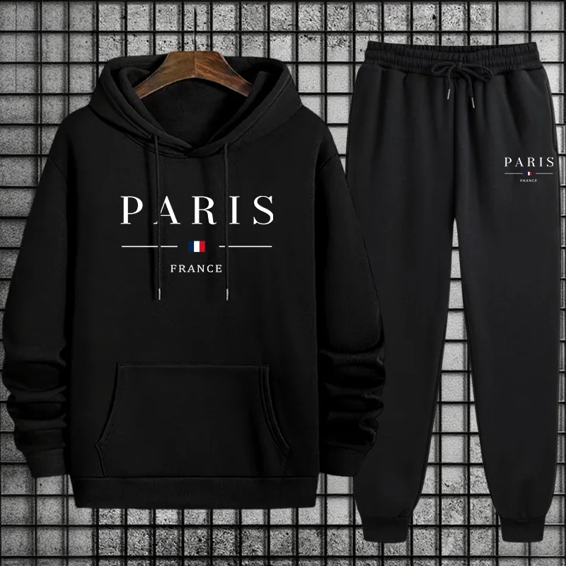 Street Fashion Paris 2025 - Męski dres w stylu streetwear na