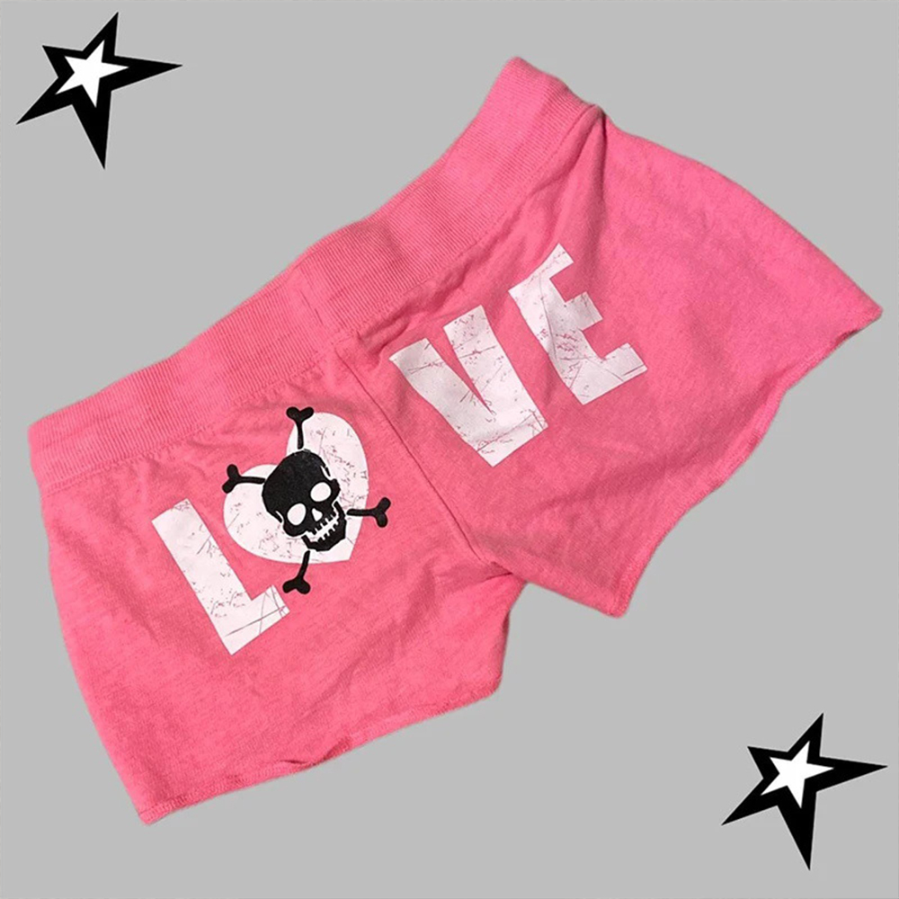 Street Fashion Y2K - Letnie retro punkowe szorty, casualowe, modne,