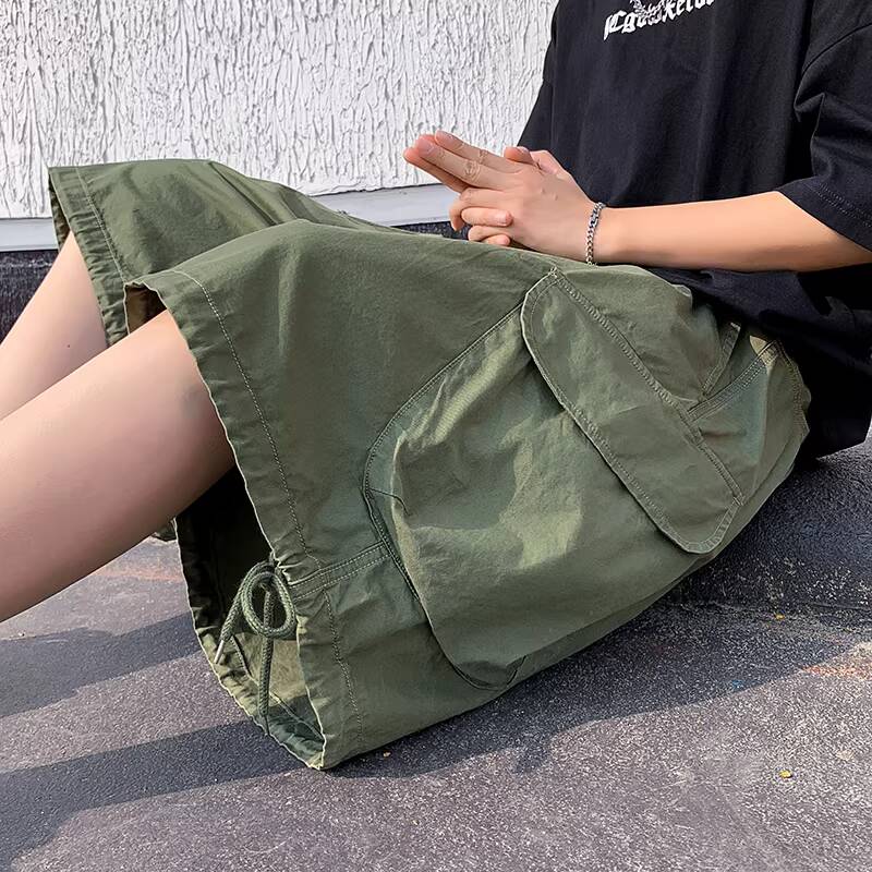 Cargo Pant Wide - Męskie spodnie casualowe do połowy łydki,
