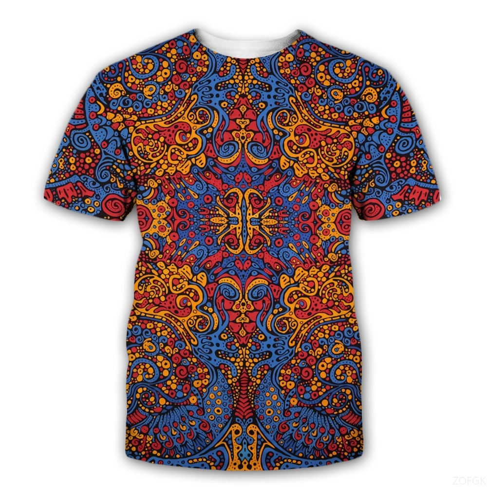 Street Fashion Kids - Nowe Tajemnicze Symbole Trippy Koszulki z