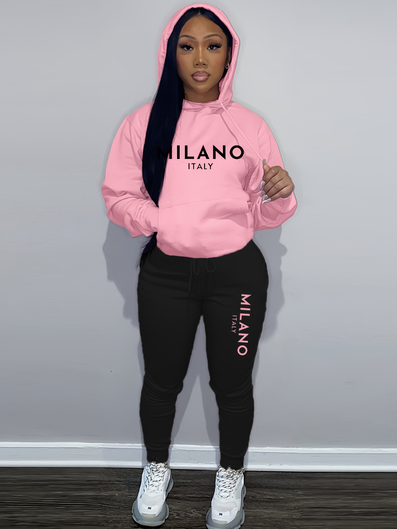 Street Fashion Milano - Damski zestaw na jesień/zimę: bluza z