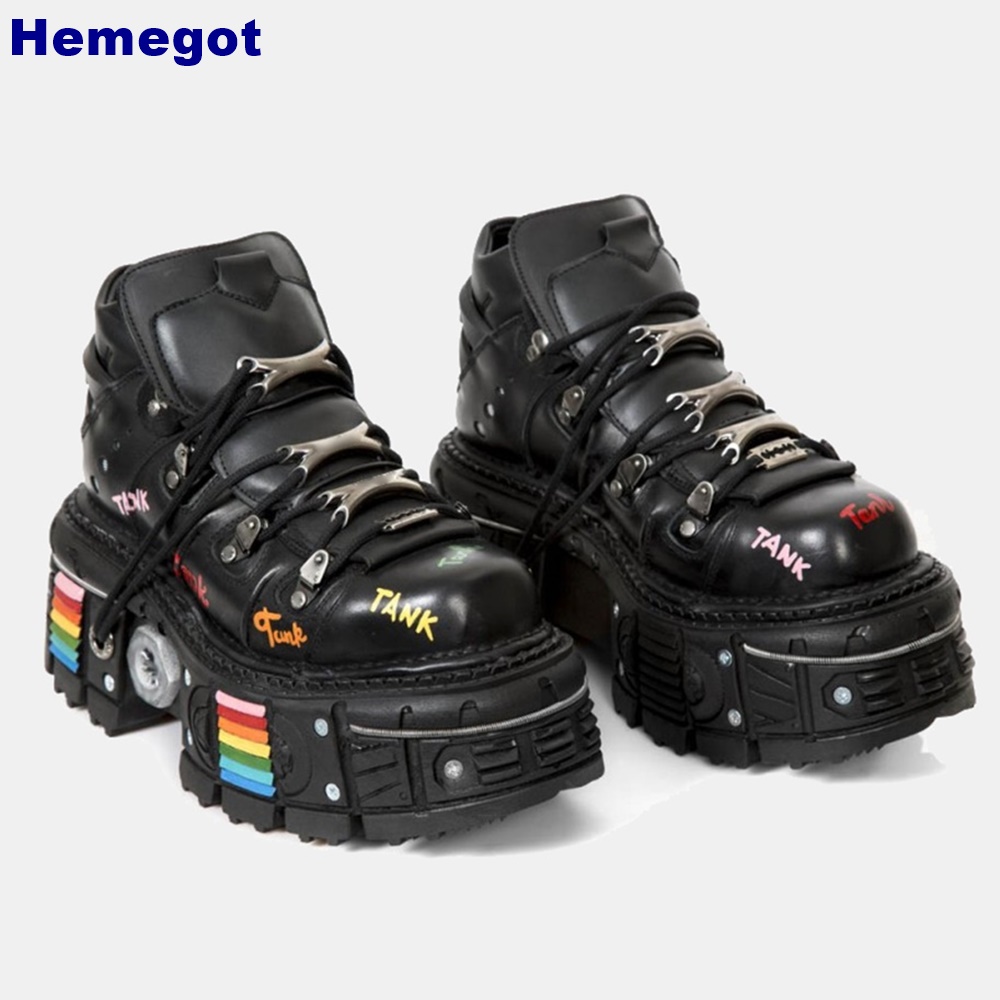 Botki na platformie z metalowy – Street Fashion Punk recenzja i cena
