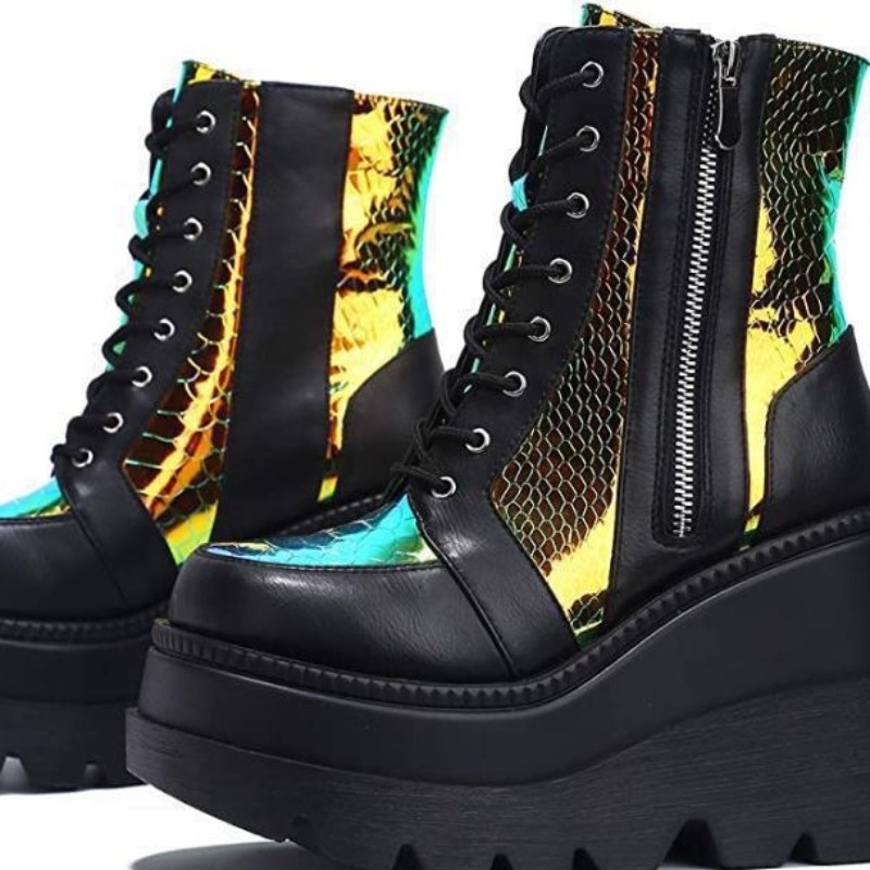 Damskie różowe holograficzne b – Street Fashion Punk recenzja i cena