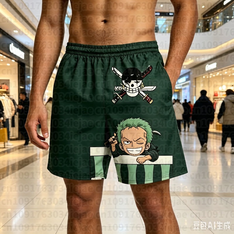 Szorty One Piece z nadrukiem 3 – Street Fashion Hats recenzja i cena