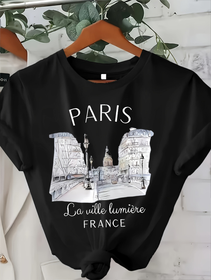 Damska koszulka z nadrukiem Pa – Street Fashion Paris 2025 recenzja i cena