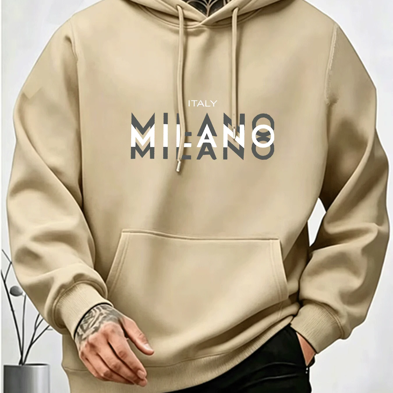 Męska bluza z kapturem z nadru – Street Fashion Milano recenzja i cena