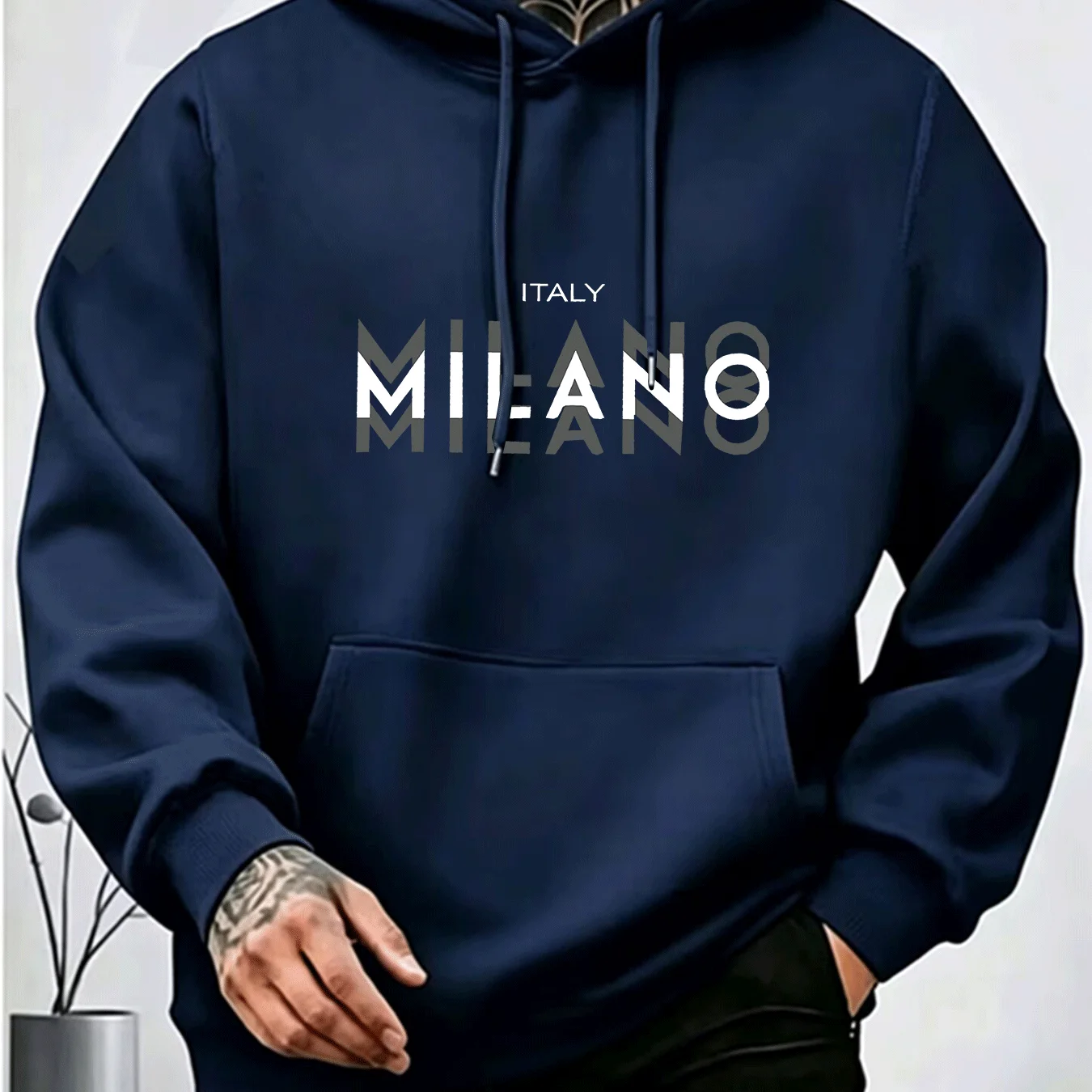 Męska bluza z kapturem z nadru – Street Fashion Milano recenzja i cena