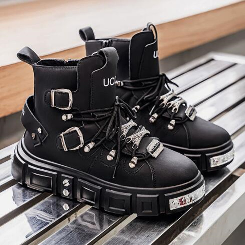 Modne czarne sneakersy męskie  – Street Fashion Punk recenzja i cena