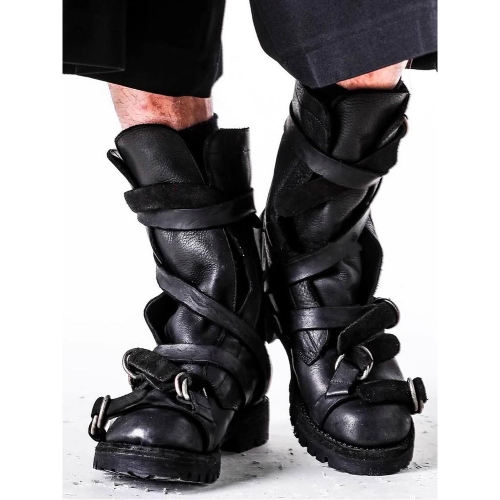 Męskie skórzane buty motocyklo – Street Fashion Punk recenzja i cena