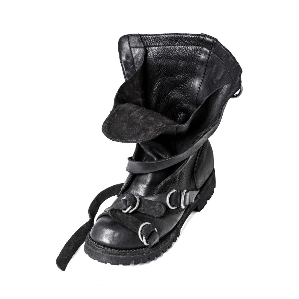 Męskie skórzane buty motocyklo – Street Fashion Punk recenzja i cena