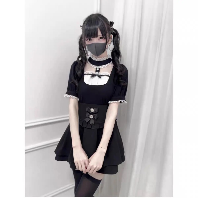 Gotycka Słodka Bluzka w Kratę  – Street Fashion In Japanese recenzja i cena